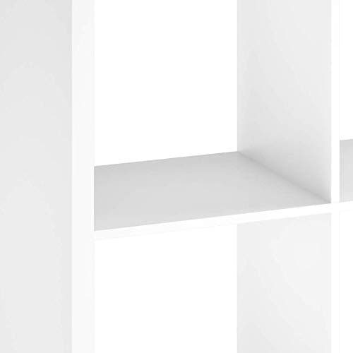 6-Cube Storage Organizer Bookshelf, White Wood, Easy Assembly, Vertical or Horizontal