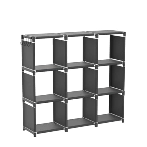 Metal Cube Bookshelf Organizer for Bedroom, Living Room, Office and Closet
