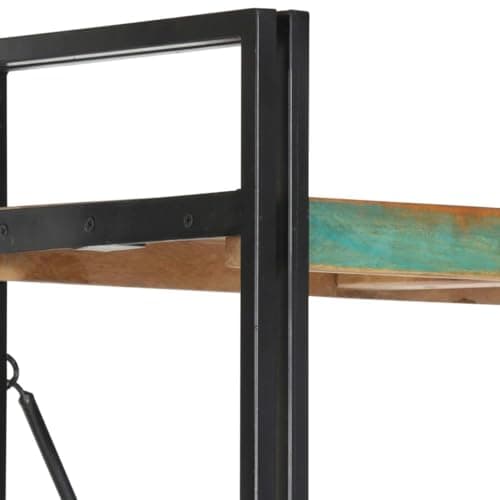 Homissue 5-Tier Reclaimed Wood Bookcase - Industrial Rustic Style, Brown