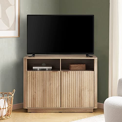 Mopio Brooklyn Corner Entertainment Center, Mid Century Modern Buffet