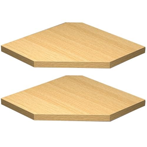 Rustic Wood Corner Wall Shelves Set for Living Room Bedroom Bathroom Kitchen
