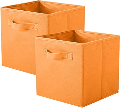 ShellKingdom Storage Bins, Fabric Cubes & Organizer Drawer, 6 Pack (Black+Beige+Grey)