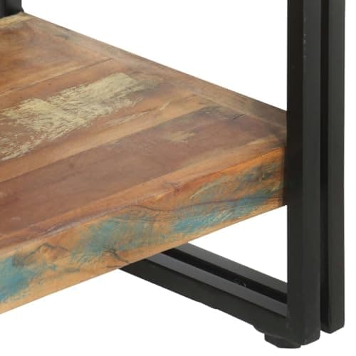 Homissue 5-Tier Reclaimed Wood Bookcase - Industrial Rustic Style, Brown