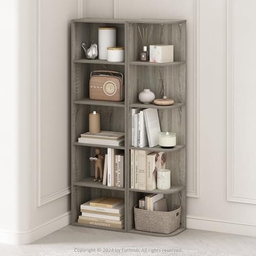 Closet Storage Organization for Clothing: Furinno Reed 5-Cube Shelf (White)