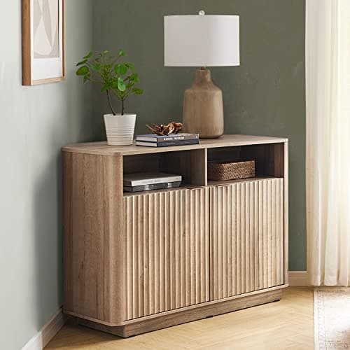 Mopio Brooklyn Corner Entertainment Center, Mid Century Modern Buffet