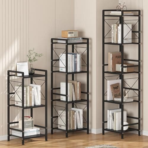 3 Tier Metal Bookshelf for Bathroom and Kitchen Organizer