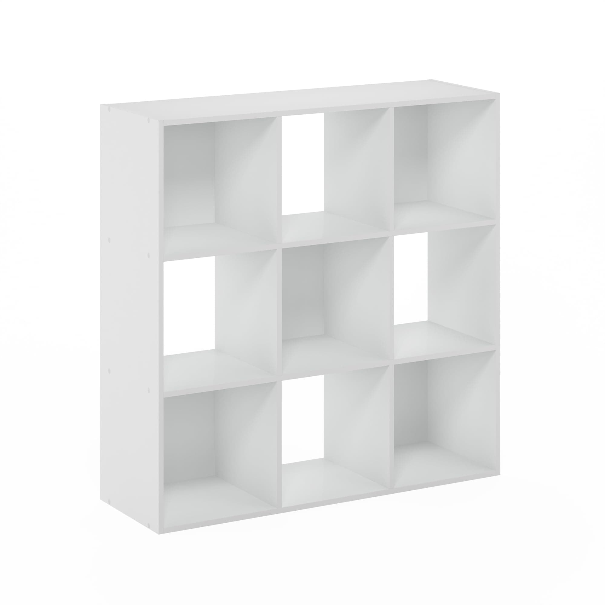 Furinno Pelli 9-Cube White Clothing and Closet Organizer Shelf