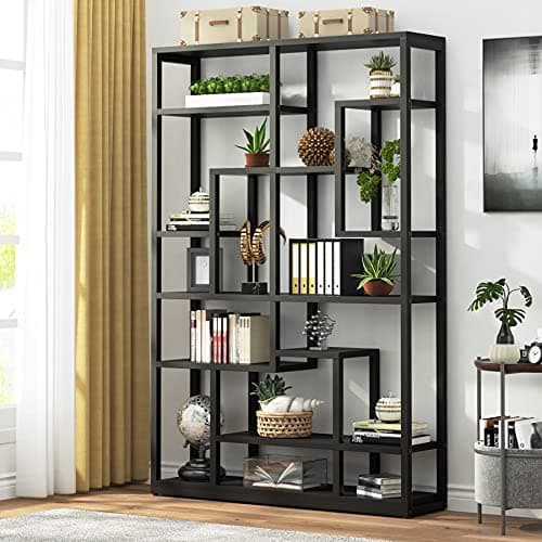 Black 47 Tall Bookcase for Living Room and Office