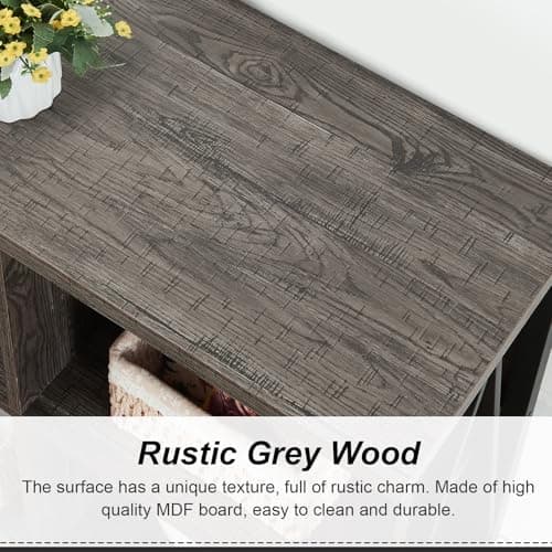 Industrial Rustic Cube Storage Organizer Shelf with 3 Tiers for Living Room or Office