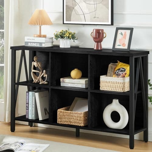 Industrial Rustic Cube Storage Organizer Shelf with 3 Tiers for Living Room or Office