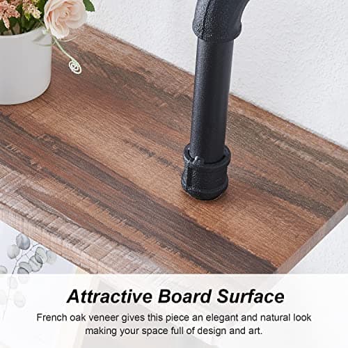 7-Tier Industrial Pipe Bookshelf for Home Office and Living Room