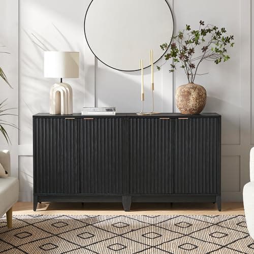 Mopio Brooklyn Corner Entertainment Center, Mid Century Modern Buffet