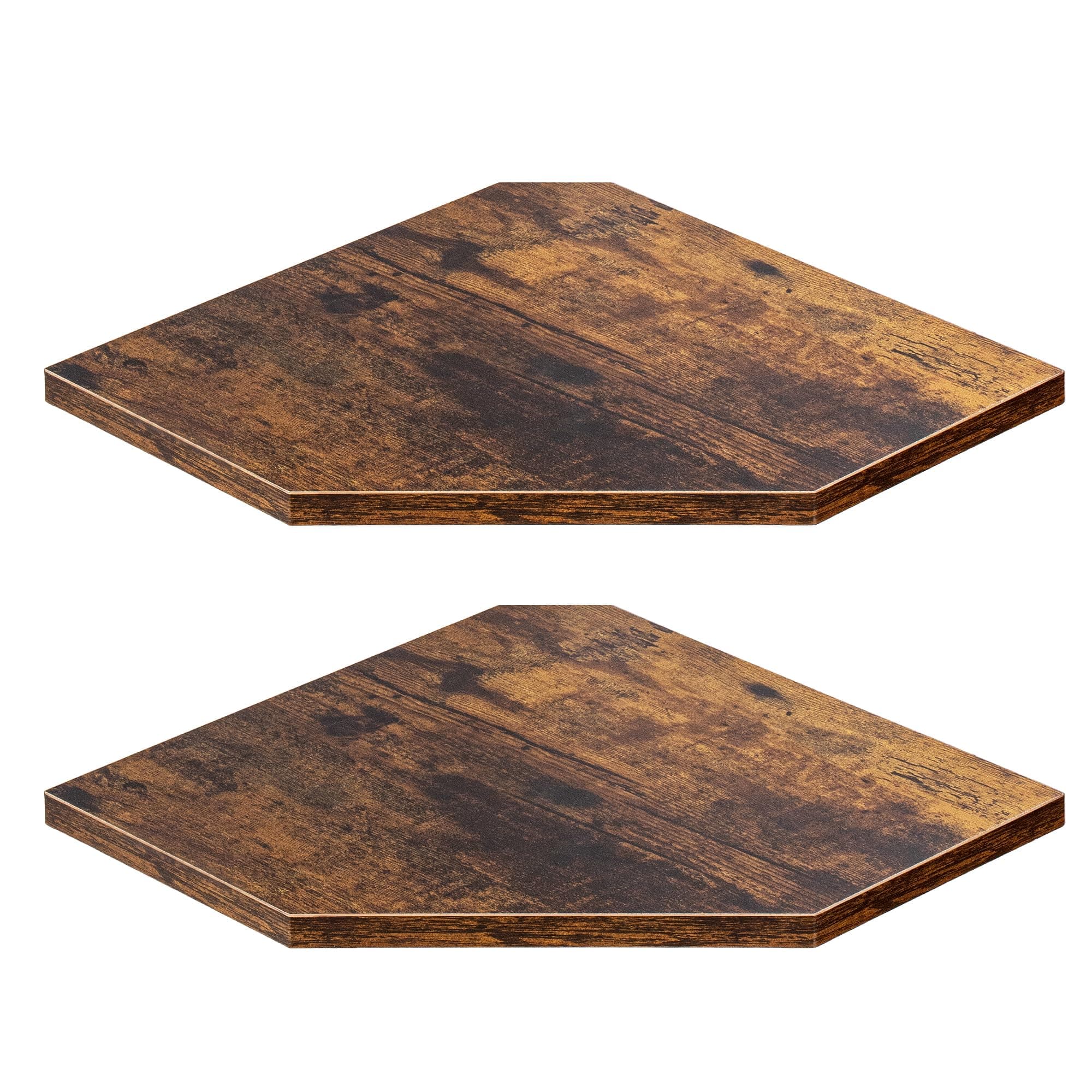 Rustic Wood Corner Shelves Set for Home Organization